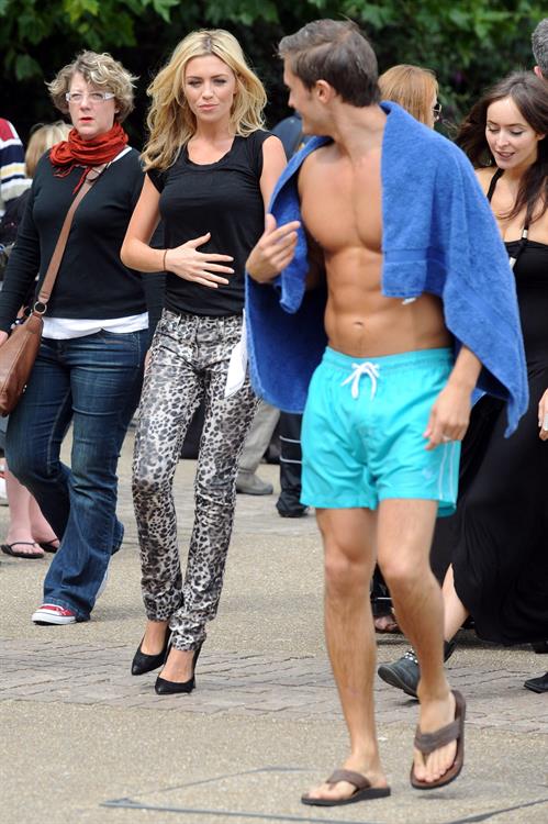 Abigail Clancy this morning set at the London studios on July 26, 2011