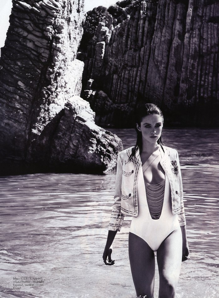 Violet Budd in a bikini