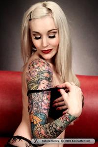 Sabina Kelley in lingerie