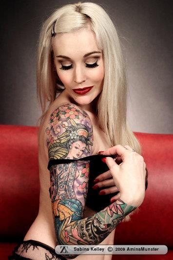 Sabina Kelley in lingerie