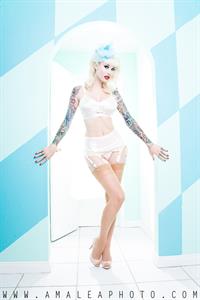 Sabina Kelley in lingerie
