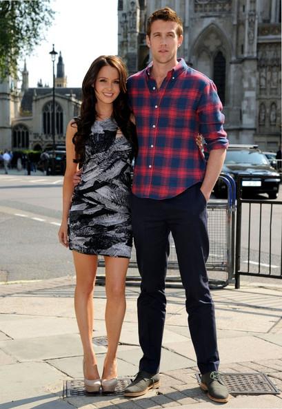 Nico Evers-Swindell and Camilla Luddington promote the made-for-TV movie's DVD release outside Westminster Abbey. (April 25, 2011)