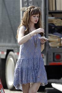 Alexis Bledel on the set of 'Remember Sunday' in New Orleans January 25, 2013