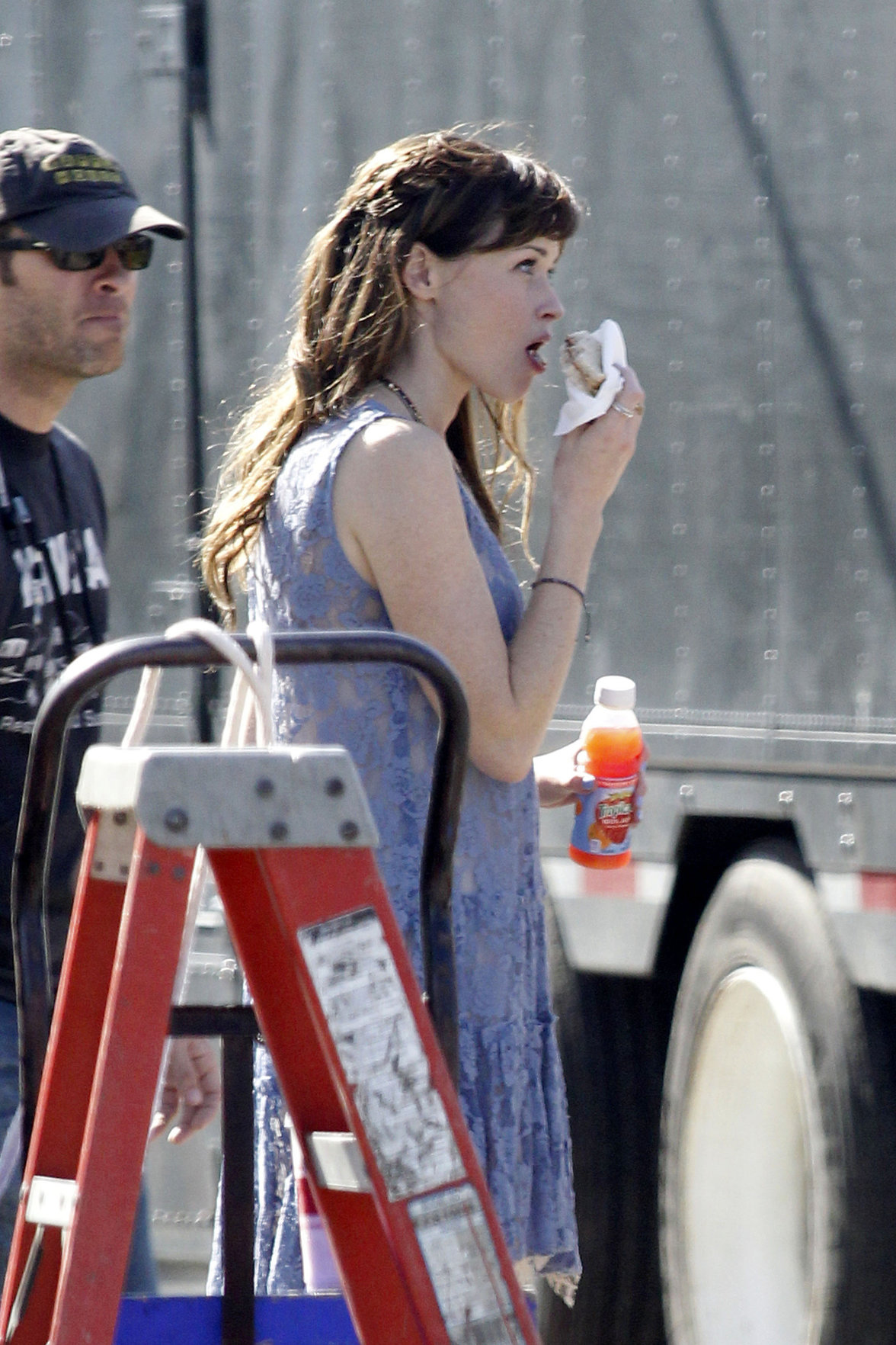 Alexis Bledel on the set of 'Remember Sunday' in New Orleans January 25, 2013