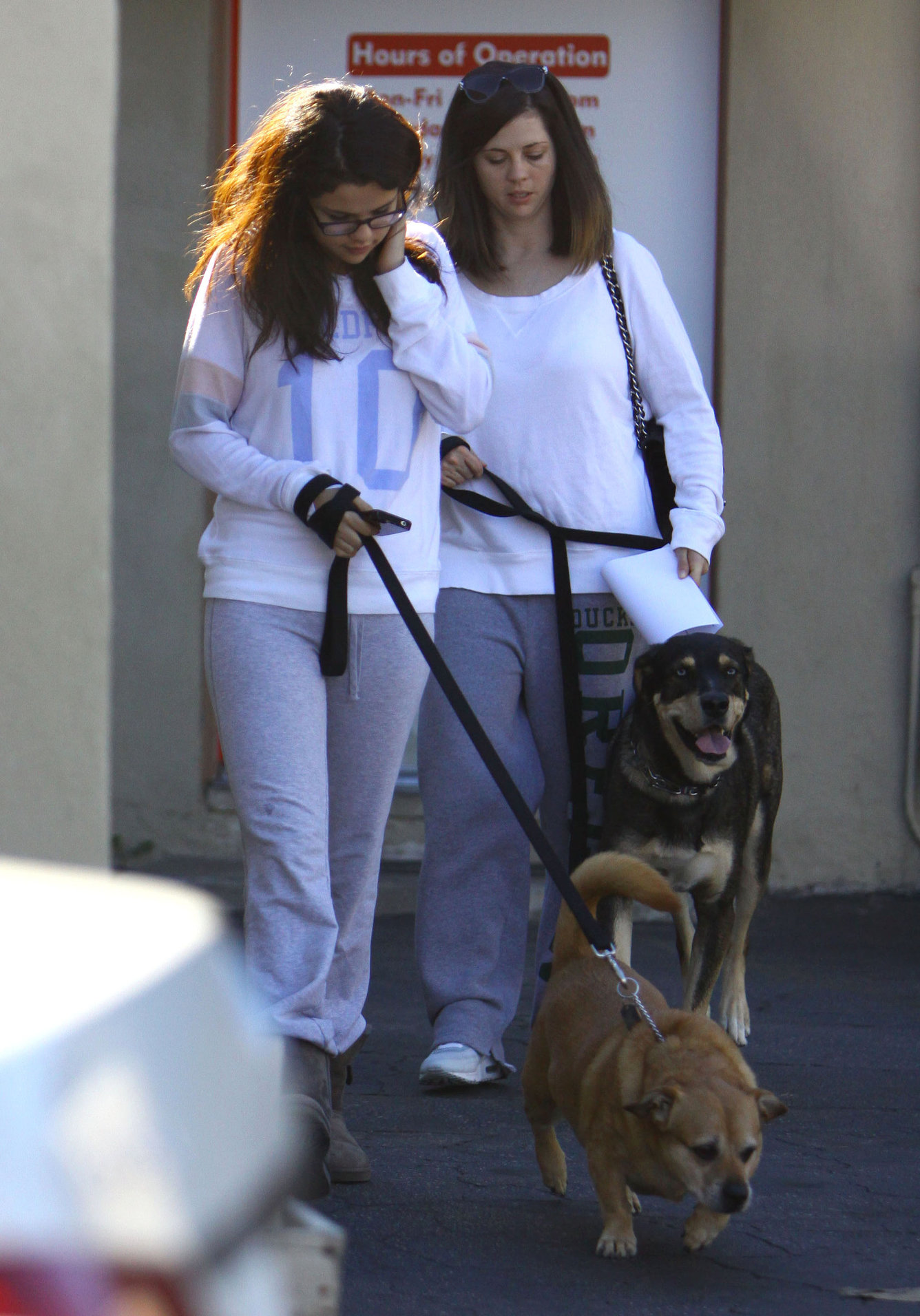 Selena Gomez taking her dogs to a Veterinary Clinic in Encino, November 24, 2012 