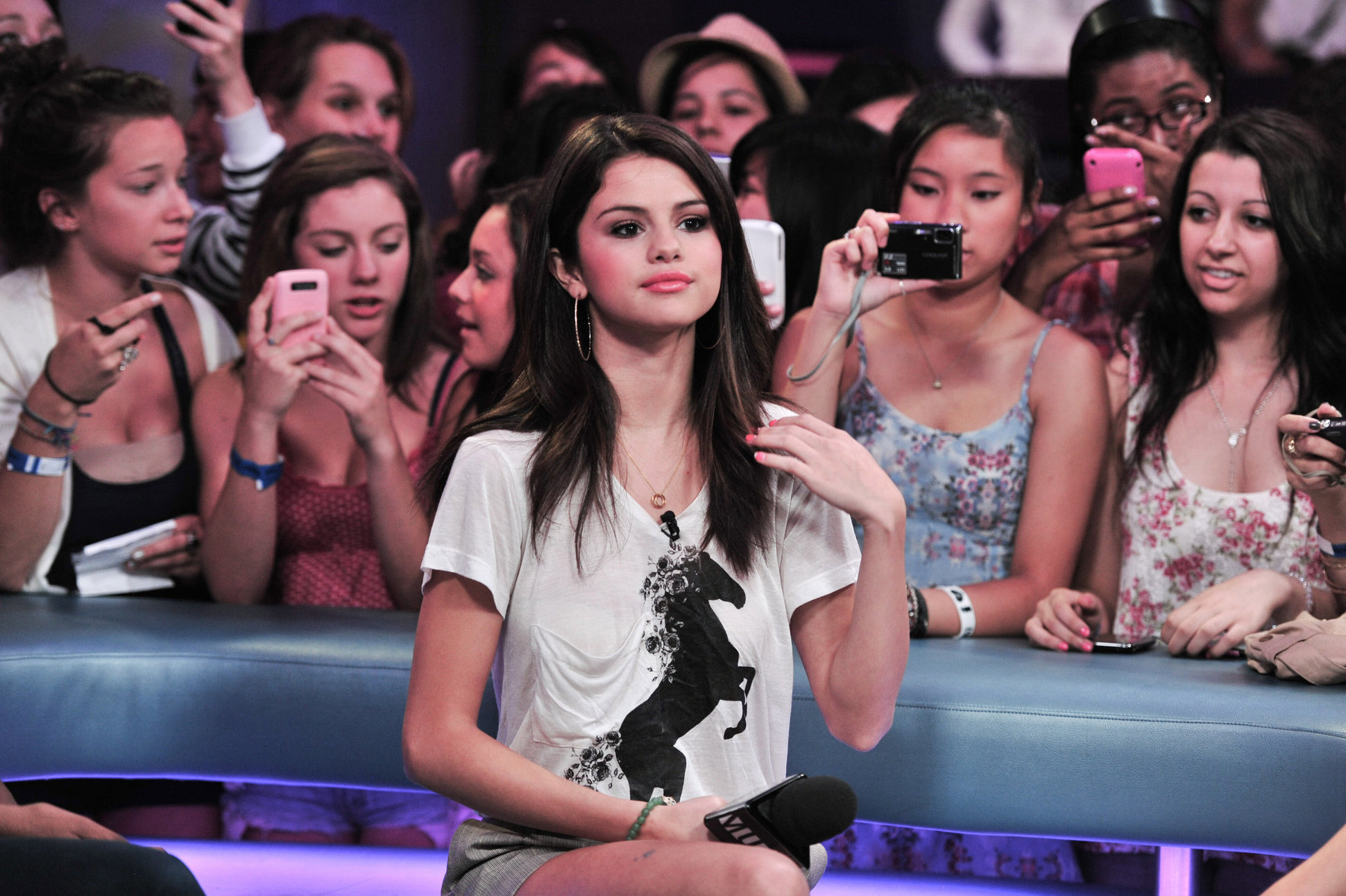 Selena Gomez visits New Music Live, August 24, 2011 
