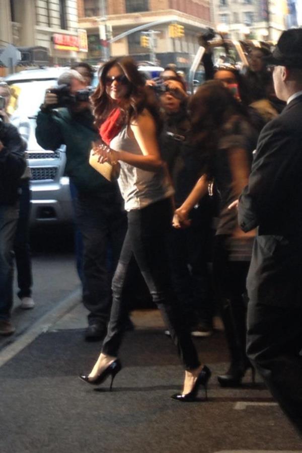 Selena Gomez arriving at her hotel in New York November 11, 2012