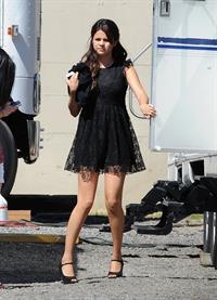 Selena Gomez on the set of 'Feed the Dog' in Pasadena August 27, 2012