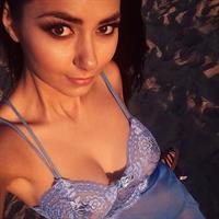 Helga Lovekaty in lingerie taking a selfie