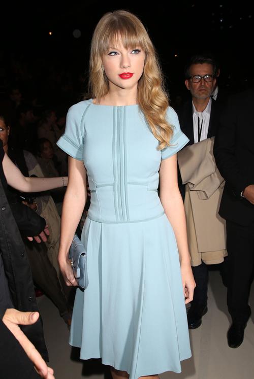 Taylor Swift at the Elie Saab Spring Summer 2012/13 fashion show in Paris 10/3/12 