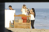 Taylor Swift on the set of a photoshoot in Malibu July 24, 2012
