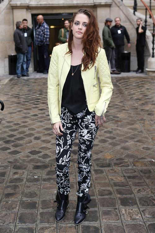 Kristen Stewart at the Balenciaga Spring Summer 2013 show in Paris on September 27, 2012 