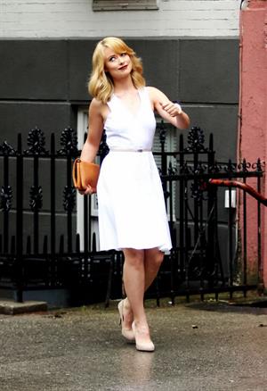 Olivia Wilde on the set of her new Revlon commercial in New York City 2/5/2012 