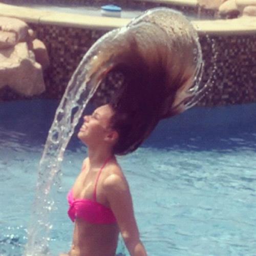 Elise Irvine in a bikini