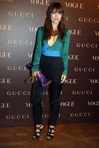 Olivia Wilde Gucci dinner at the Italian Embassy in Paris January 25, 2011 