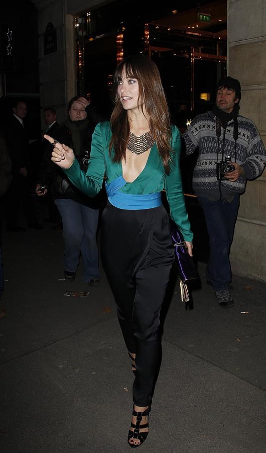 Olivia Wilde Gucci dinner at the Italian Embassy in Paris January 25, 2011 