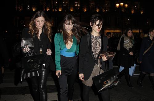 Olivia Wilde Gucci dinner at the Italian Embassy in Paris January 25, 2011 