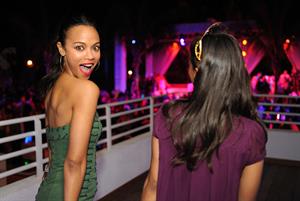 Zoe Saldana Hosts a New Year's Eve bash at James Royal Palm Hotel in Miami Beach December 31-2012 
