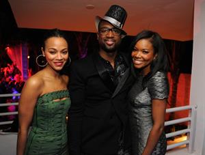 Zoe Saldana Hosts a New Year's Eve bash at James Royal Palm Hotel in Miami Beach December 31-2012 