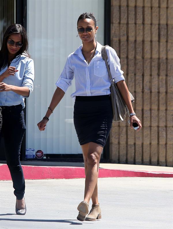 Zoe Saldana in Studio City 7/24/12  