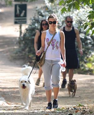 Olivia Wilde walking her dog in the Hollywood Hills on June 24, 2011