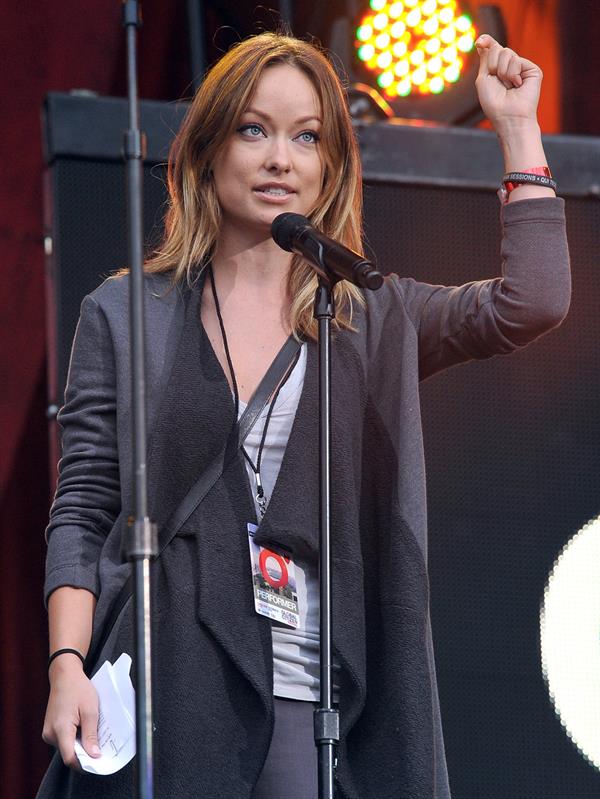 Olivia Wilde The Global Citizen Festival in Central Park to End extreme poverty on September 29, 2012 