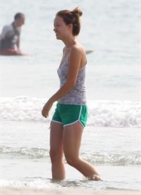 Olivia Wilde - on the beach in Wilmington,North Carolina - August 18 2012