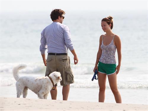 Olivia Wilde - on the beach in Wilmington,North Carolina - August 18 2012