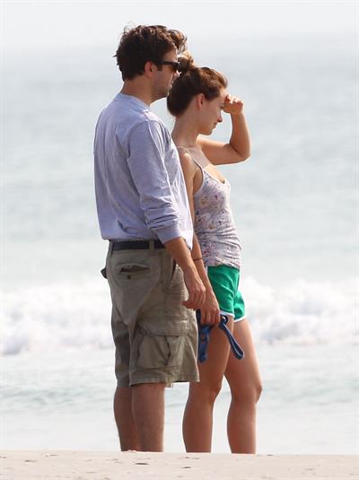 Olivia Wilde - on the beach in Wilmington,North Carolina - August 18 2012