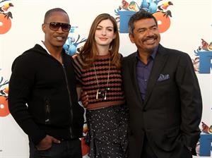 Anne Hathaway 20th Century Fox press day for Rio at Zanuck Theater January 28, 2011 