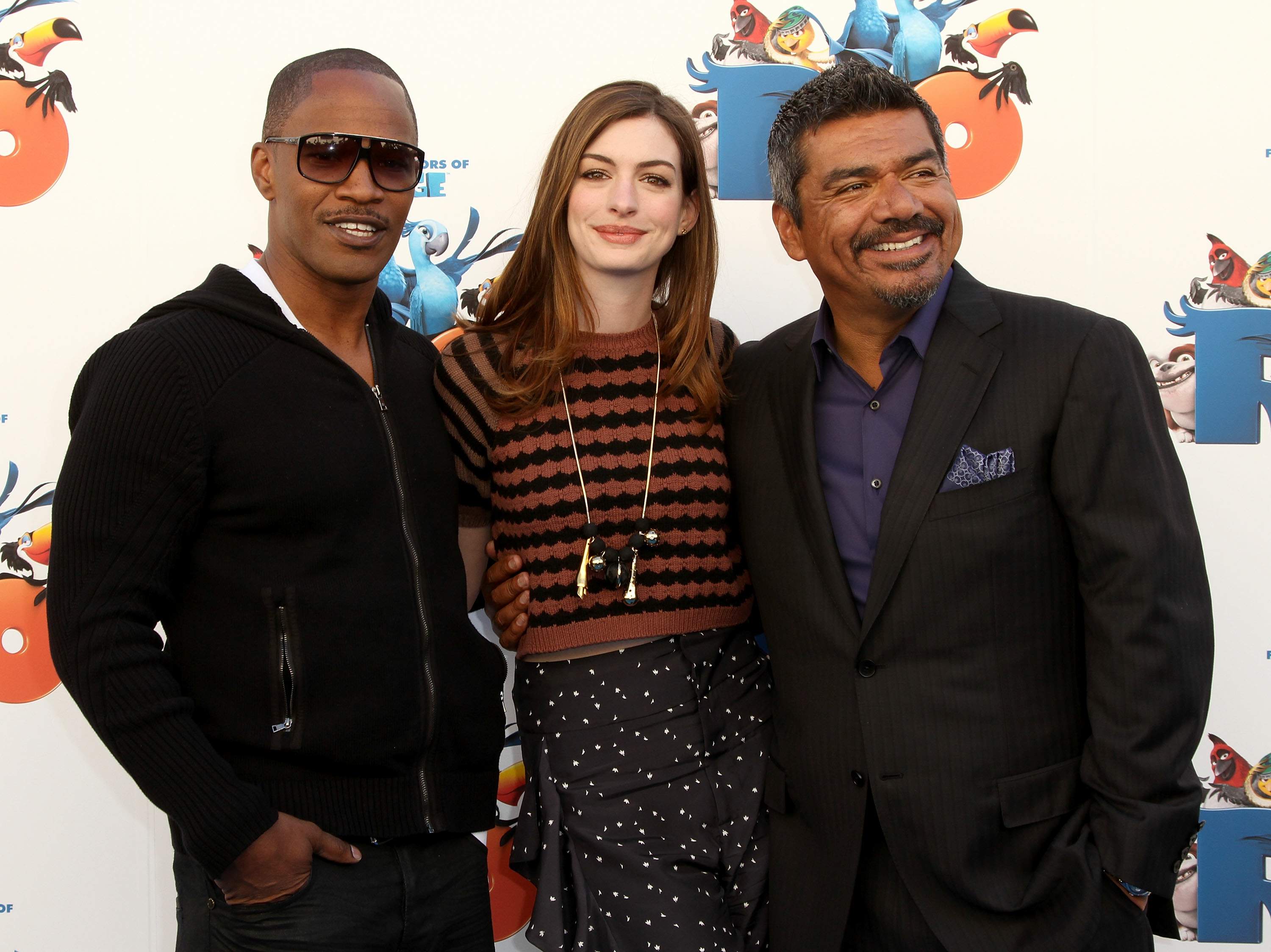 Anne Hathaway 20th Century Fox press day for Rio at Zanuck Theater January 28, 2011 