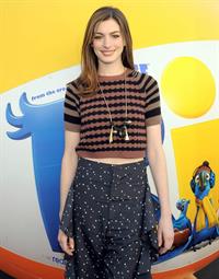 Anne Hathaway 20th Century Fox press day for Rio at Zanuck Theater January 28, 2011 