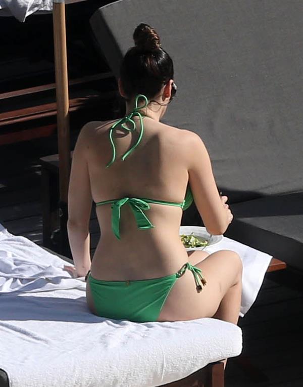 Kelly Brook bikini candids by the pool in Miami 2/1/13 