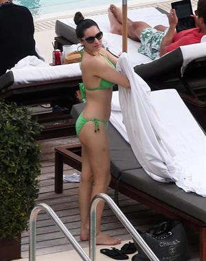 Kelly Brook bikini candids by the pool in Miami 2/1/13 