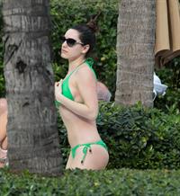 Kelly Brook bikini candids by the pool in Miami 2/1/13 