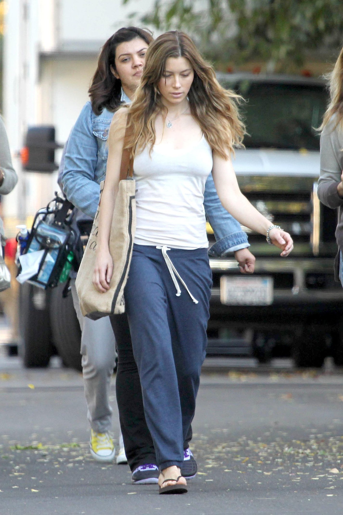 Jessica Biel – “Shiva and May” set candids, LA 10/17/13 
