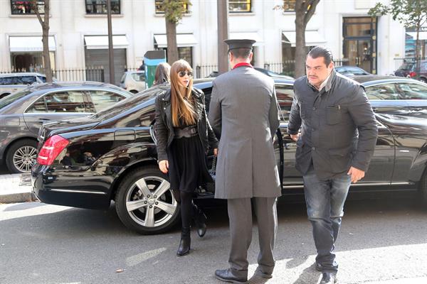 Jessica Biel Arrives at her hotel in Paris - October 7,2012 