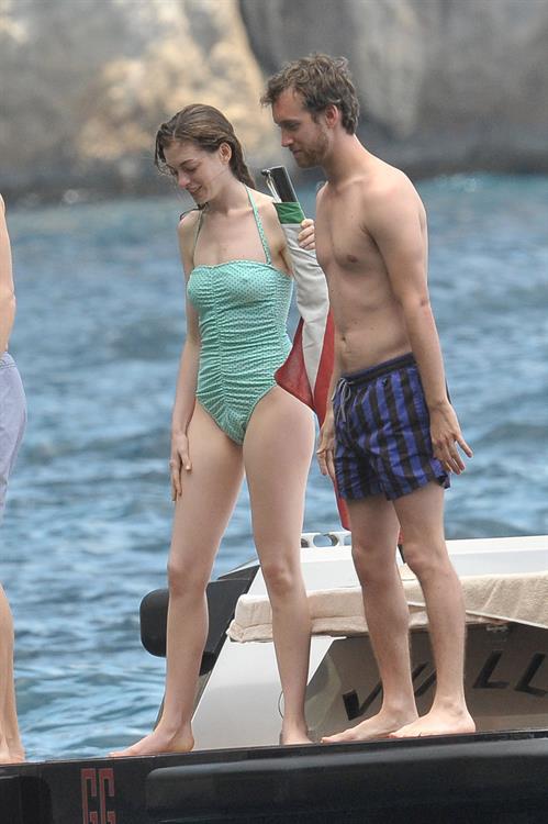 Anne Hathaway on vacation in Italy July 22, 2011 