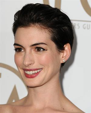 Anne Hathaway 24th Annual Producers Guild Awards at The Beverly Hilton Hotel in Beverly Hills January 26-2013 