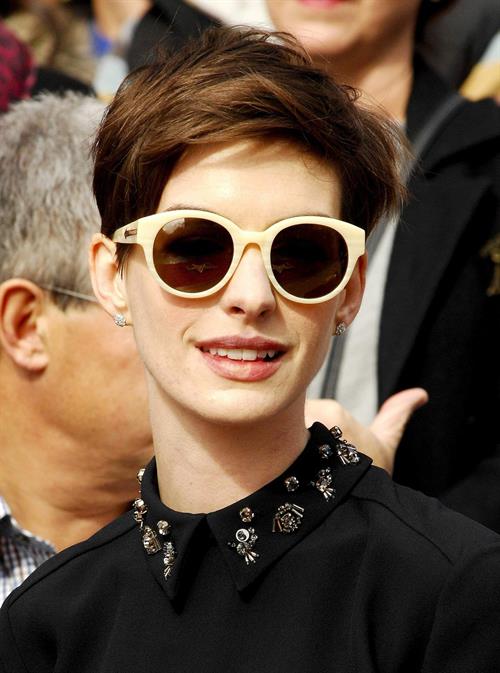 Anne Hathaway attends the Hugh Jackman Hollywood Walk Of Fame Ceremony in Hollywood December 13-2012 