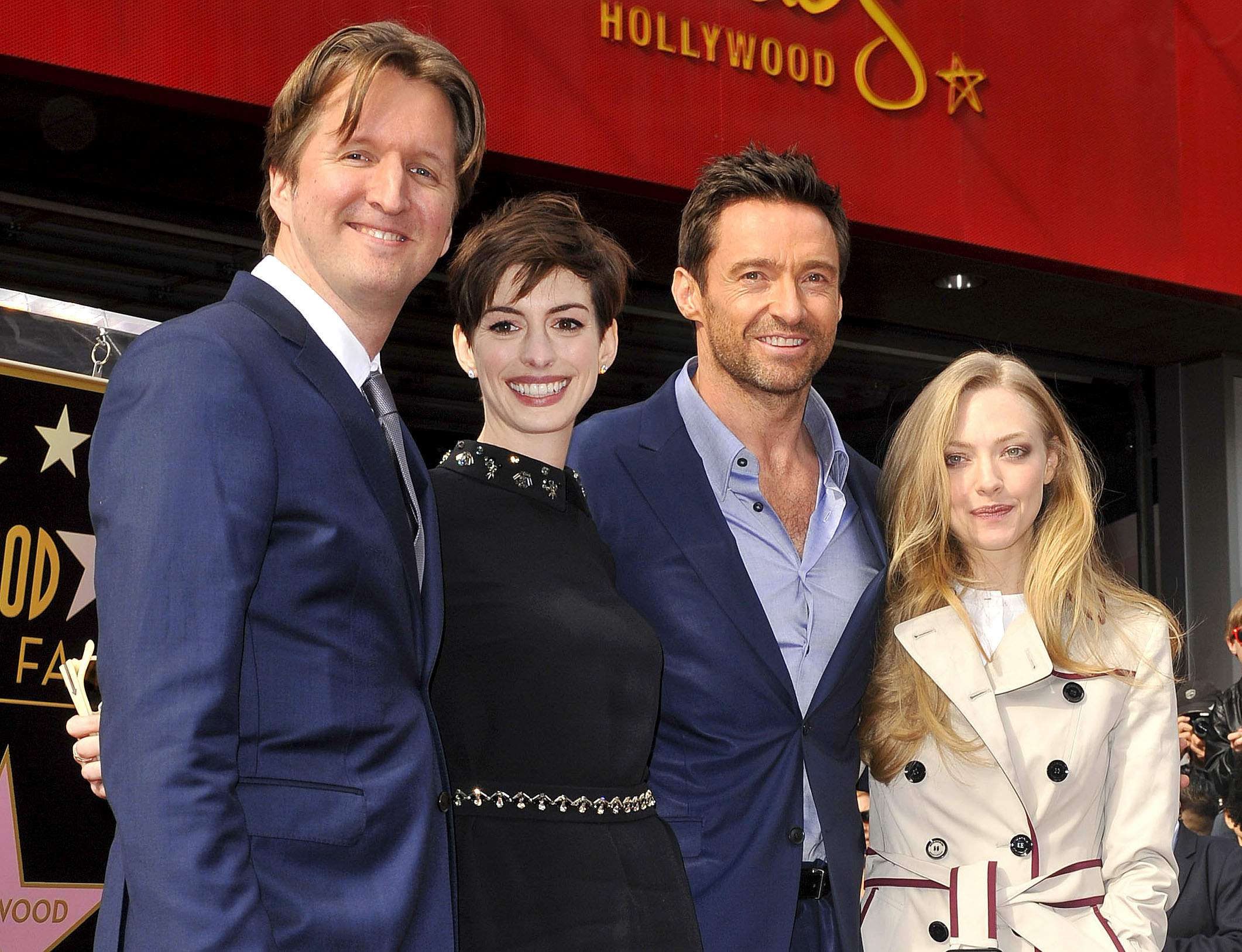 Anne Hathaway attends the Hugh Jackman Hollywood Walk Of Fame Ceremony in Hollywood December 13-2012 