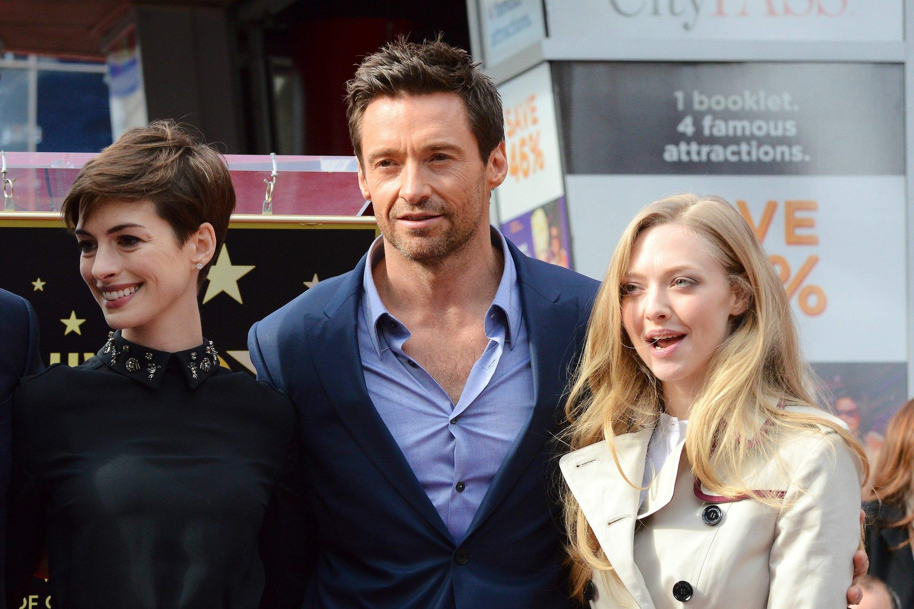 Anne Hathaway attends the Hugh Jackman Hollywood Walk Of Fame Ceremony in Hollywood December 13-2012 