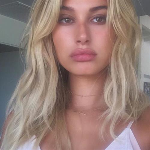 Hailey Bieber taking a selfie
