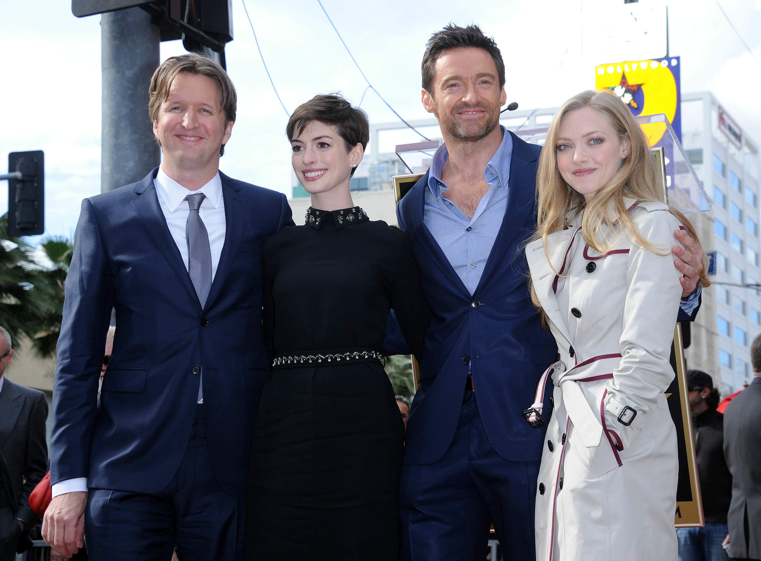 Anne Hathaway attends the Hugh Jackman Hollywood Walk Of Fame Ceremony in Hollywood December 13-2012 