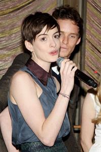Anne Hathaway A Lunch to Celebrate Launch of 'LES MISERABLES at the Four Seasons Restaurant in NYC