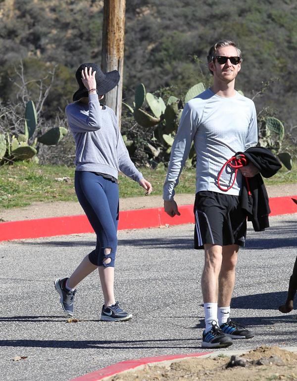 Anne Hathaway out and about in the Hollywood Hills 1/19/13 