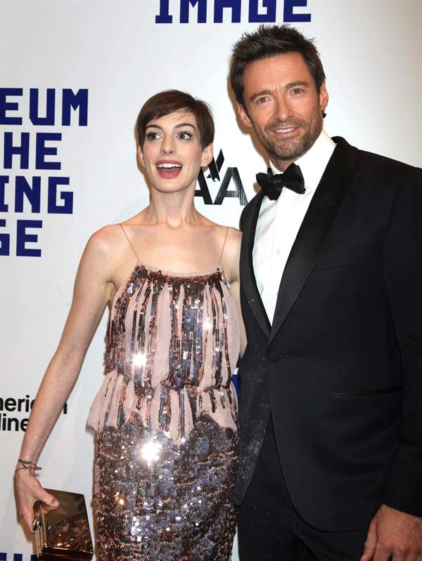 Anne Hathaway Attended the Museum of the Moving Image 27th Annual Black Tie Salute in New York Dec 11, 2012