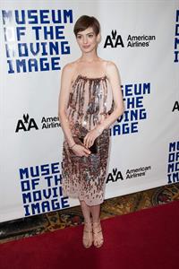 Anne Hathaway Attended the Museum of the Moving Image 27th Annual Black Tie Salute in New York Dec 11, 2012