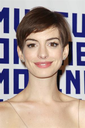 Anne Hathaway Attended the Museum of the Moving Image 27th Annual Black Tie Salute in New York Dec 11, 2012