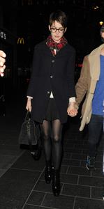 Anne Hathaway leaving her hotel and heading to the Empire Cinema Theatre in London - December 4, 2012